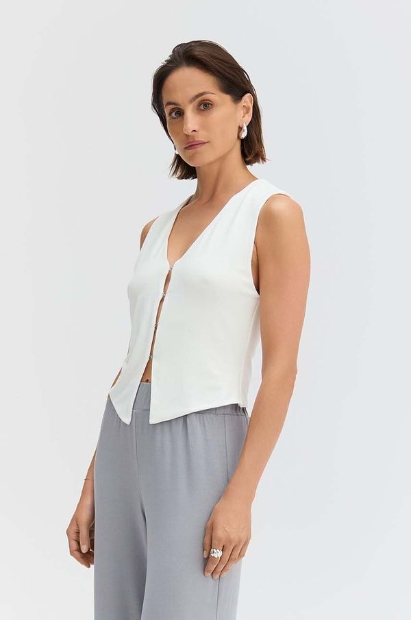 Saint Body Prsluk Saint Body za žene, boja: bijela, jednoredno zakopčavanje, SB.579