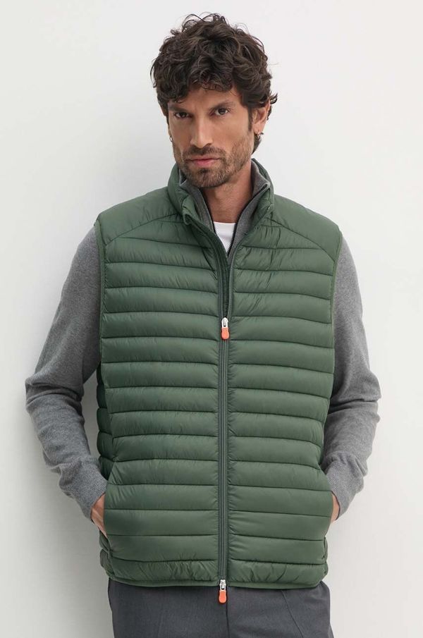 Save The Duck Prsluk Save The Duck ADAM za muškarce, boja: zelena, za prijelazno razdoblje, D82410M.GIGA19