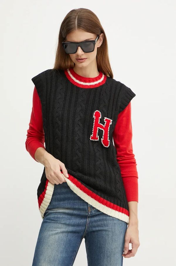 Silvian Heach Prsluk Silvian Heach LUCCAS boja: crna, GPA24071GL