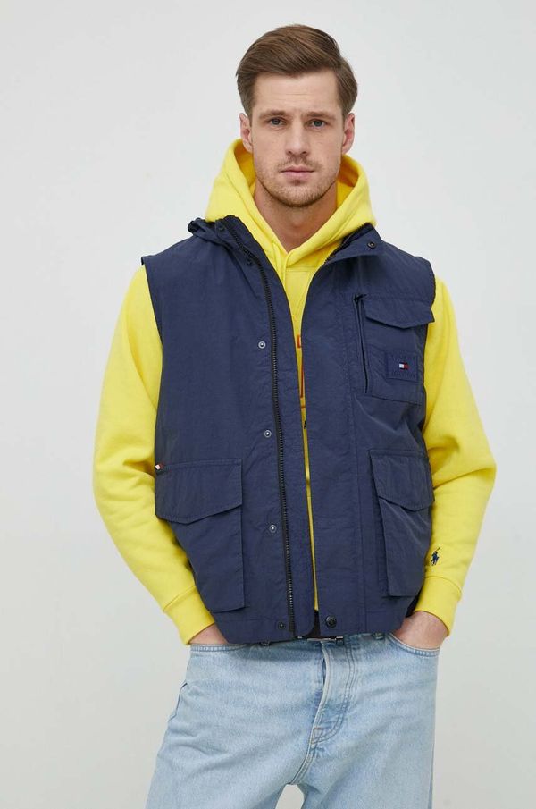 Tommy Hilfiger Prsluk Tommy Hilfiger za muškarce, boja: tamno plava, za prijelazno razdoblje