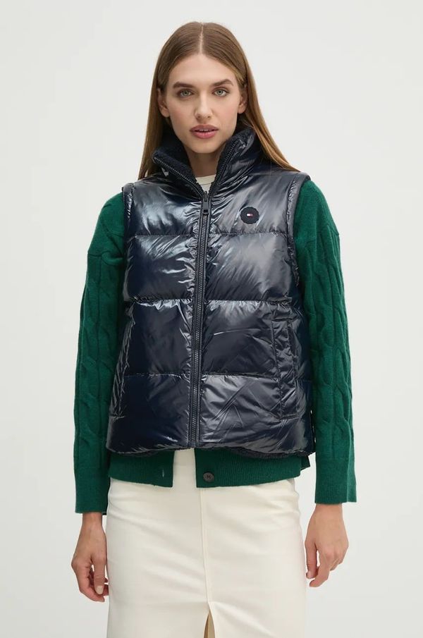 Tommy Hilfiger Prsluk Tommy Hilfiger za žene, boja: tamno plava, za zimu, WW0WW43222