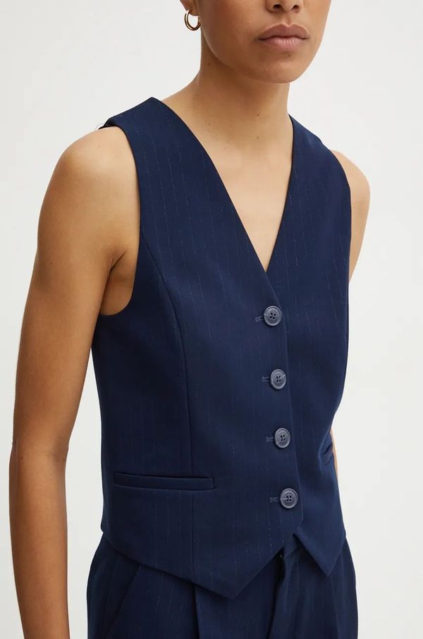 Twinset Prsluk Twinset boja: tamno plava, jednoredno zakopčavanje, 242TP2158