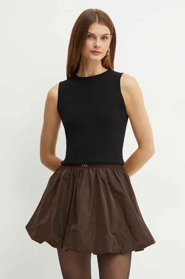 Twinset Prsluk Twinset za žene, boja: crna, lagani, 242TT3030