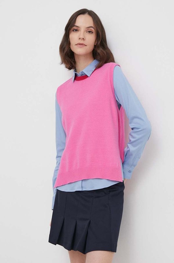 United Colors of Benetton Prsluk United Colors of Benetton boja: ružičasta, lagani