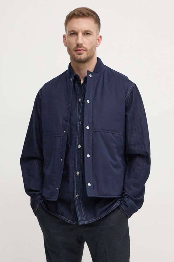 United Colors of Benetton Prsluk United Colors of Benetton za muškarce, boja: tamno plava, za prijelazno razdoblje, 26UWUJ00L