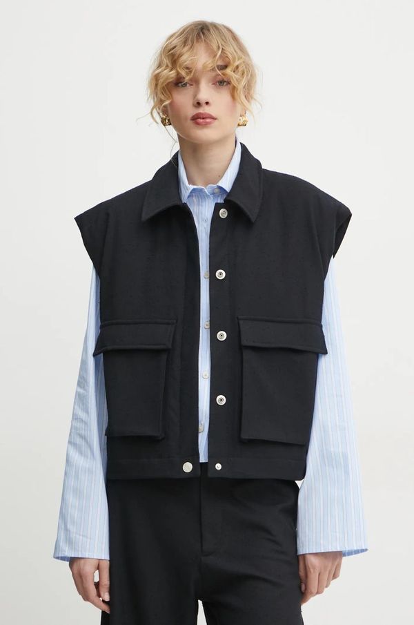 Won Hundred Prsluk Won Hundred za žene, boja: crna, za prijelazno razdoblje, 3357-14266