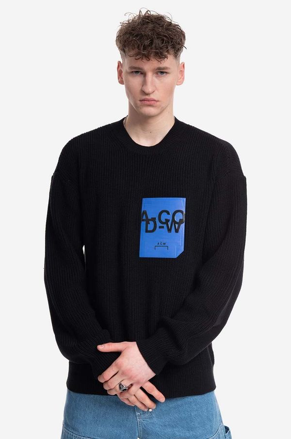 A-COLD-WALL* Pulover A-COLD-WALL* Patch Pocket Knit BLACK za muškarce, boja: crna, ACWMK094-BLACK