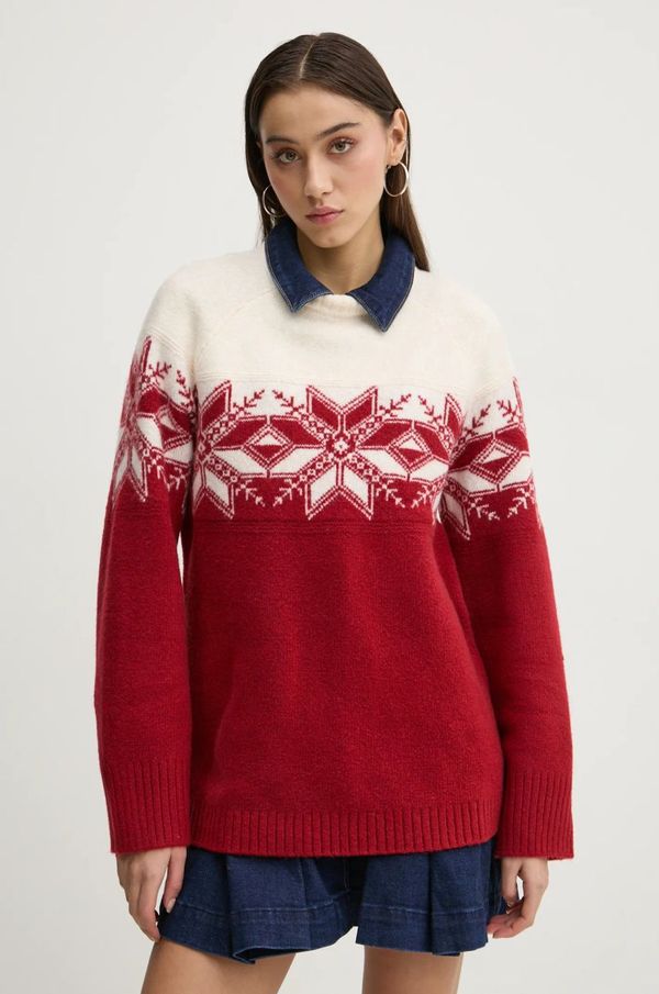 Abercrombie & Fitch Pulover Abercrombie & Fitch za žene, boja: bordo, KI150-4316