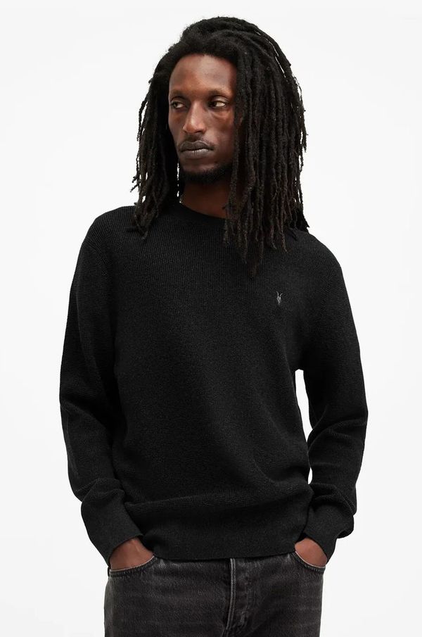 AllSaints Pulover AllSaints ASPEN CREW za muškarce, boja: crna, M089KB