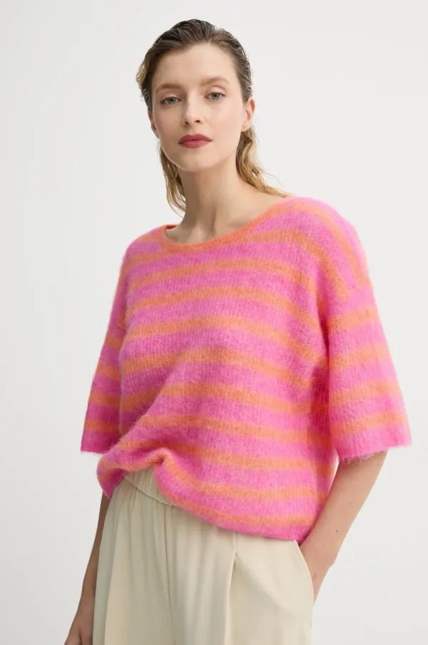 American Vintage Pulover American Vintage za žene, boja: narančasta, lagani, NEN18BE25