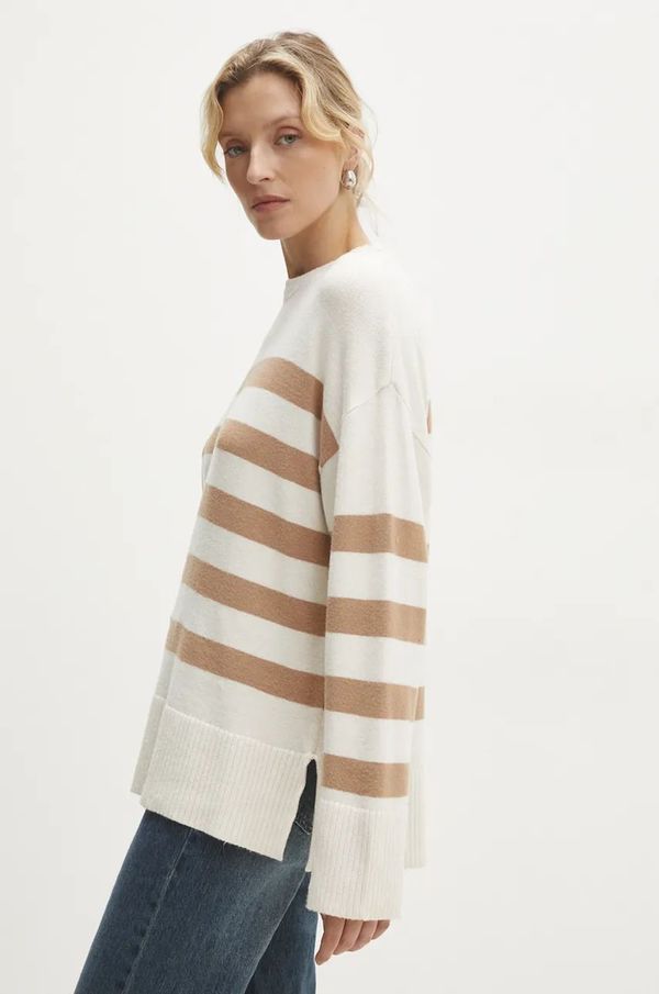 Answear Lab Pulover Answear Lab za žene, boja: bež, lagani