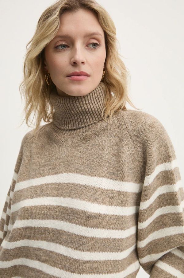 Answear Lab Pulover Answear Lab za žene, boja: bež