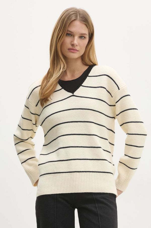 Answear Lab Pulover Answear Lab za žene, boja: bež