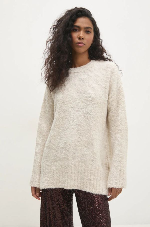 Answear Lab Pulover Answear Lab za žene, boja: bež, topli