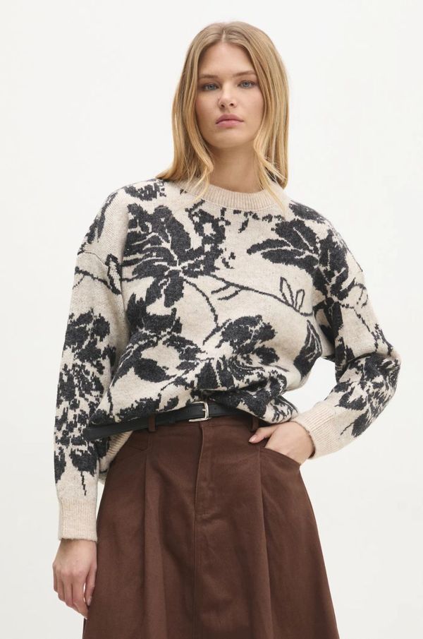 Answear Lab Pulover Answear Lab za žene, boja: bež, topli