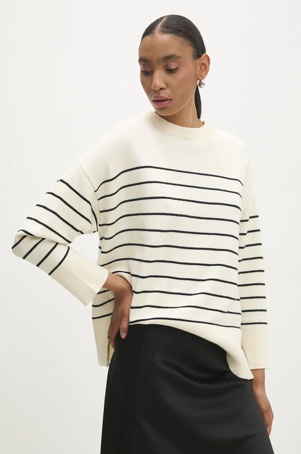 Answear Lab Pulover Answear Lab za žene, boja: bež