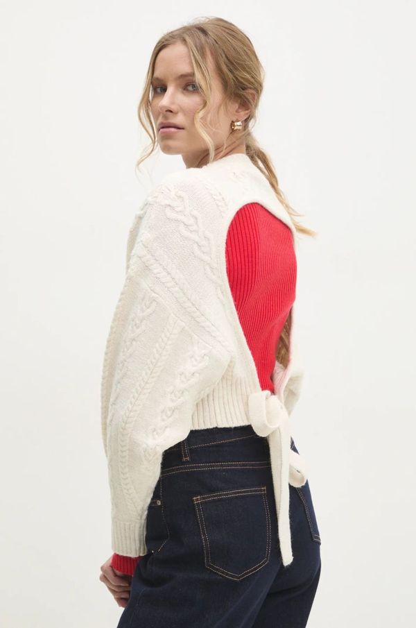 Answear Lab Pulover Answear Lab za žene, boja: bijela