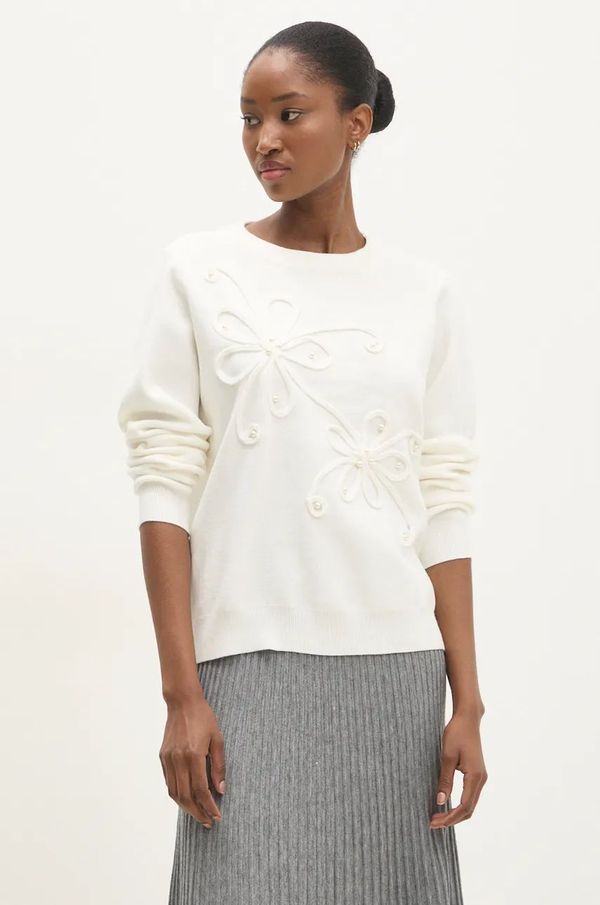 Answear Lab Pulover Answear Lab za žene, boja: bijela, lagani