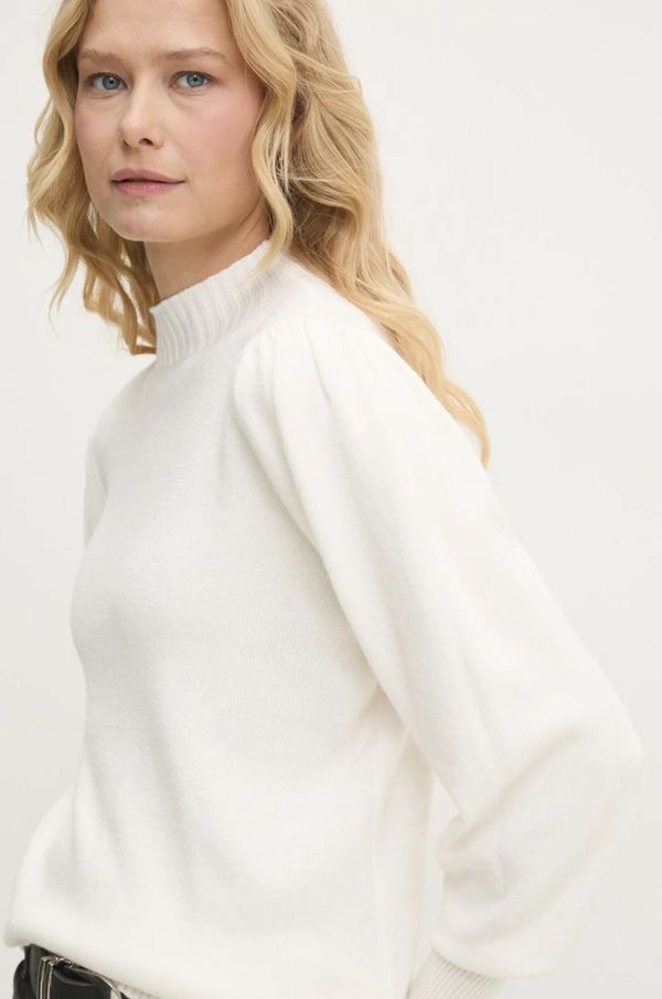 Answear Lab Pulover Answear Lab za žene, boja: bijela, s poludolčevitom