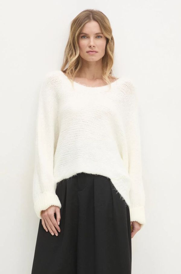 Answear Lab Pulover Answear Lab za žene, boja: bijela, topli