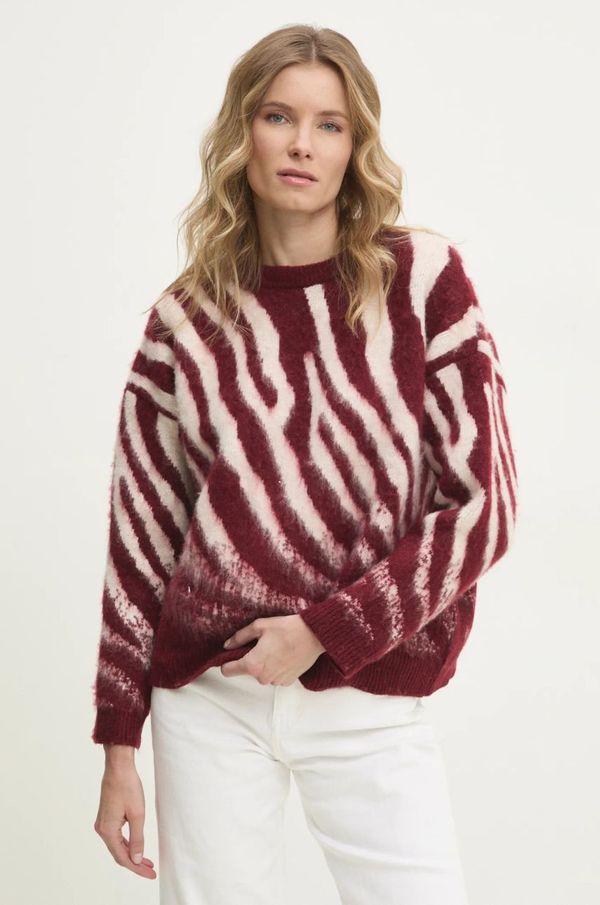 Answear Lab Pulover Answear Lab za žene, boja: bordo, topli