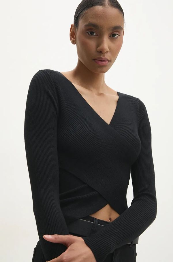 Answear Lab Pulover Answear Lab za žene, boja: crna, lagani