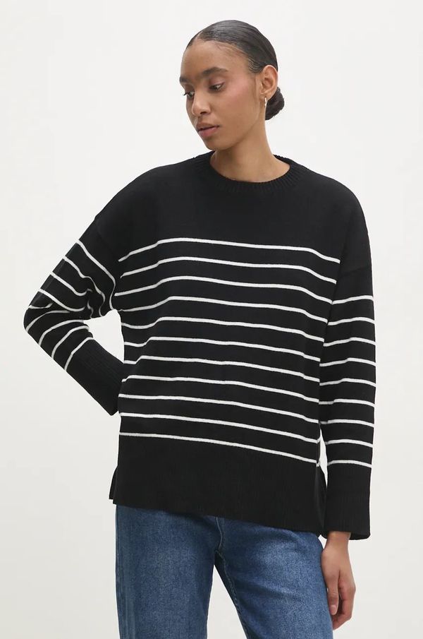 Answear Lab Pulover Answear Lab za žene, boja: crna, lagani