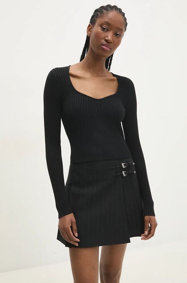 Answear Lab Pulover Answear Lab za žene, boja: crna, lagani