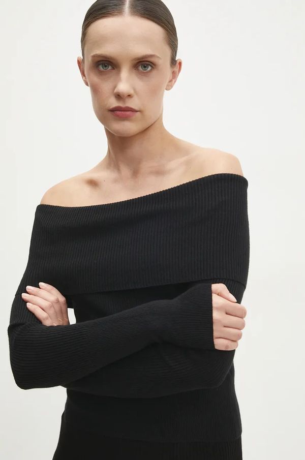 Answear Lab Pulover Answear Lab za žene, boja: crna, lagani