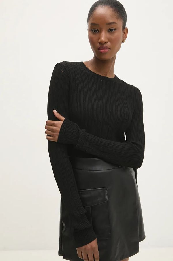 Answear Lab Pulover Answear Lab za žene, boja: crna, lagani