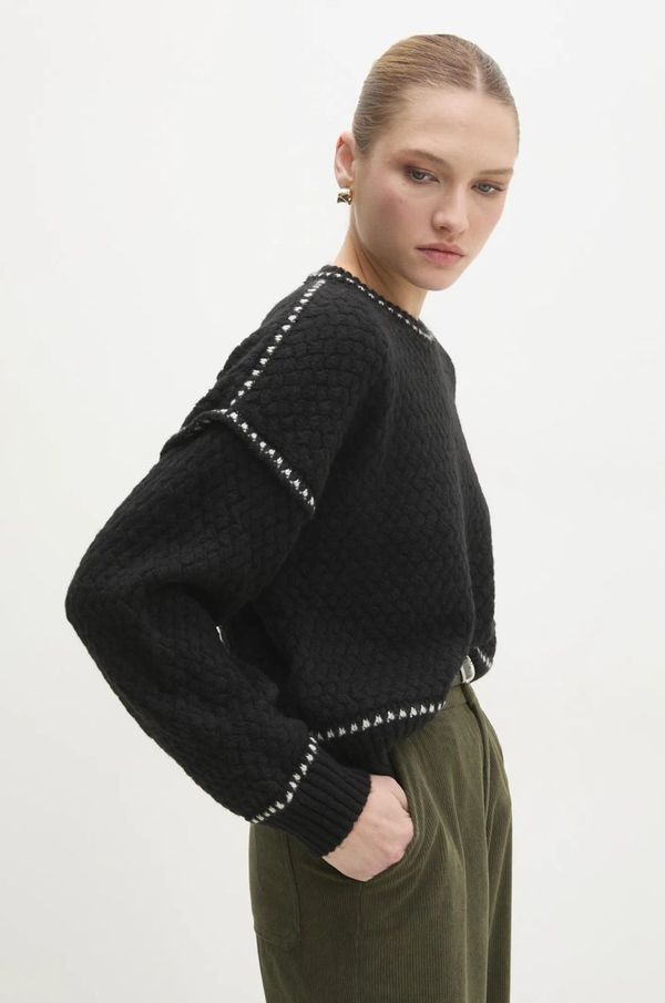Answear Lab Pulover Answear Lab za žene, boja: crna, lagani