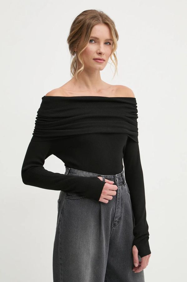 Answear Lab Pulover Answear Lab za žene, boja: crna, lagani, s dolčevitom