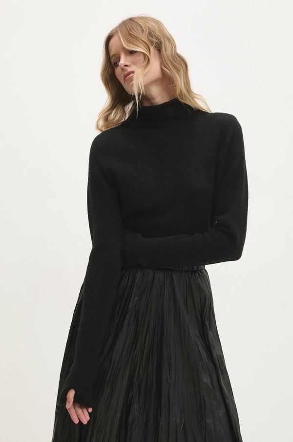 Answear Lab Pulover Answear Lab za žene, boja: crna, lagani, s poludolčevitom