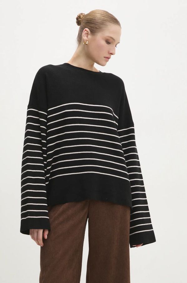 Answear Lab Pulover Answear Lab za žene, boja: crna, lagani