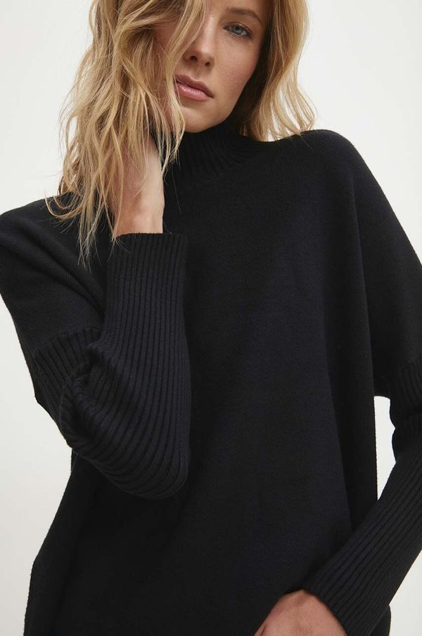 Answear Lab Pulover Answear Lab za žene, boja: crna, s dolčevitom