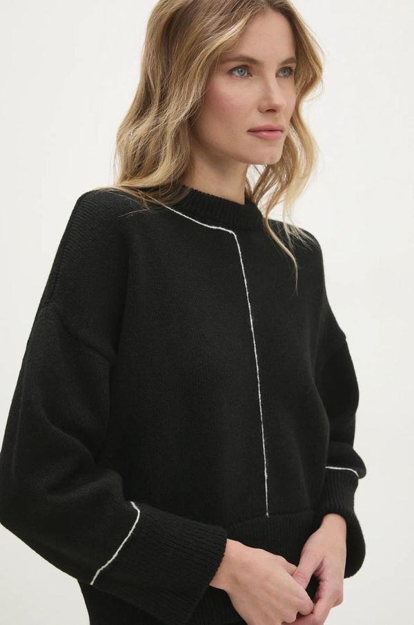 Answear Lab Pulover Answear Lab za žene, boja: crna, topli