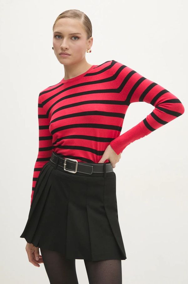 Answear Lab Pulover Answear Lab za žene, boja: crvena, lagani