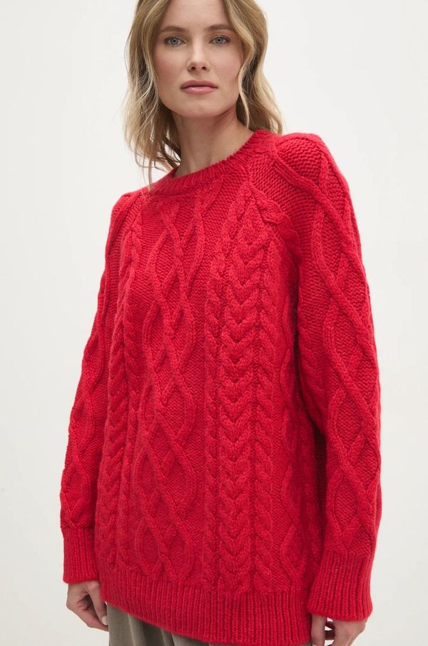 Answear Lab Pulover Answear Lab za žene, boja: crvena, topli