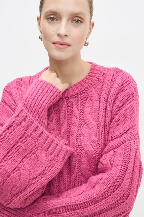 Answear Lab Pulover Answear Lab za žene, boja: ružičasta, topli