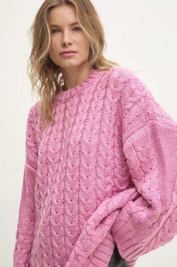 Answear Lab Pulover Answear Lab za žene, boja: ružičasta, topli