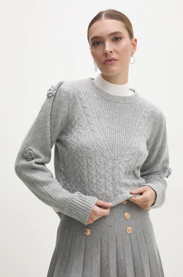 Answear Lab Pulover Answear Lab za žene, boja: siva