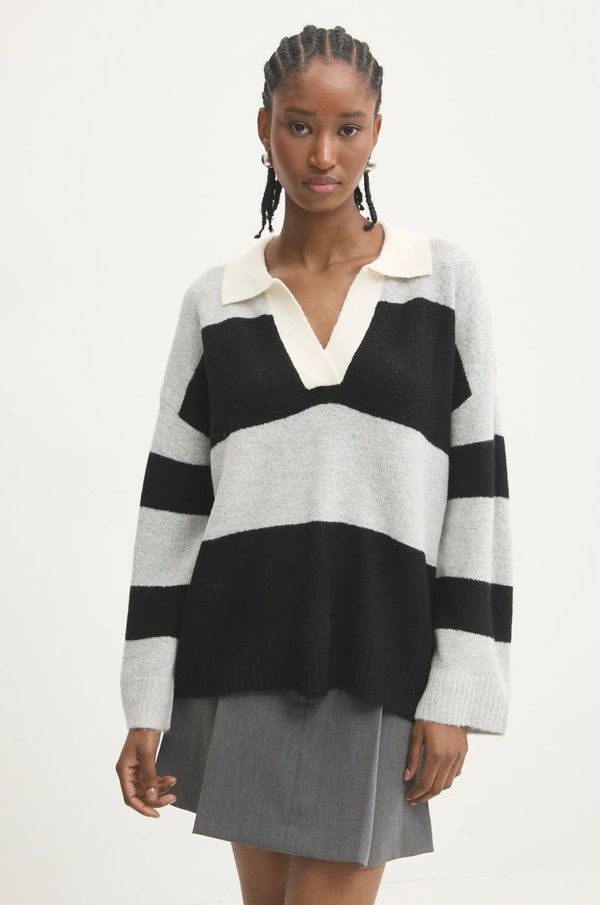 Answear Lab Pulover Answear Lab za žene, boja: siva, lagani