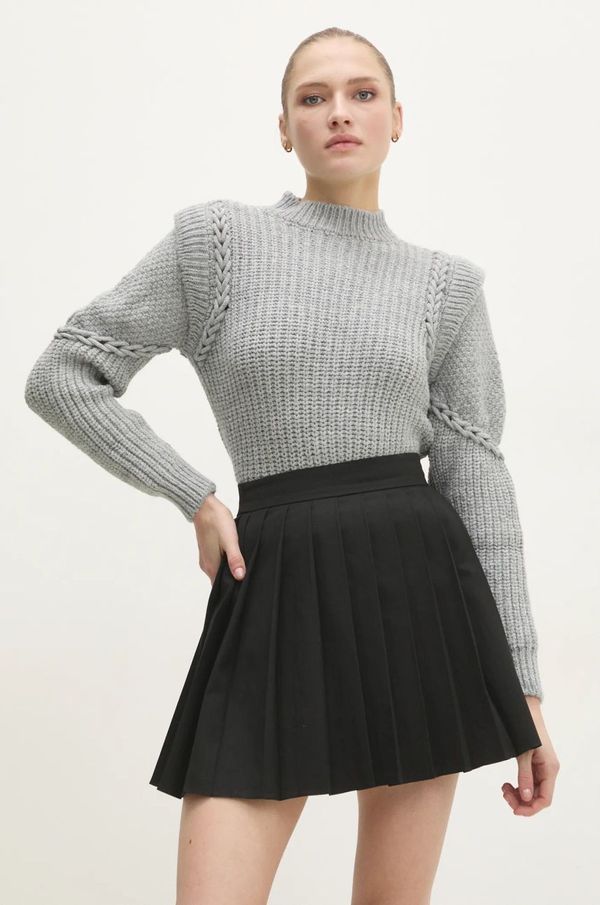 Answear Lab Pulover Answear Lab za žene, boja: siva, s poludolčevitom