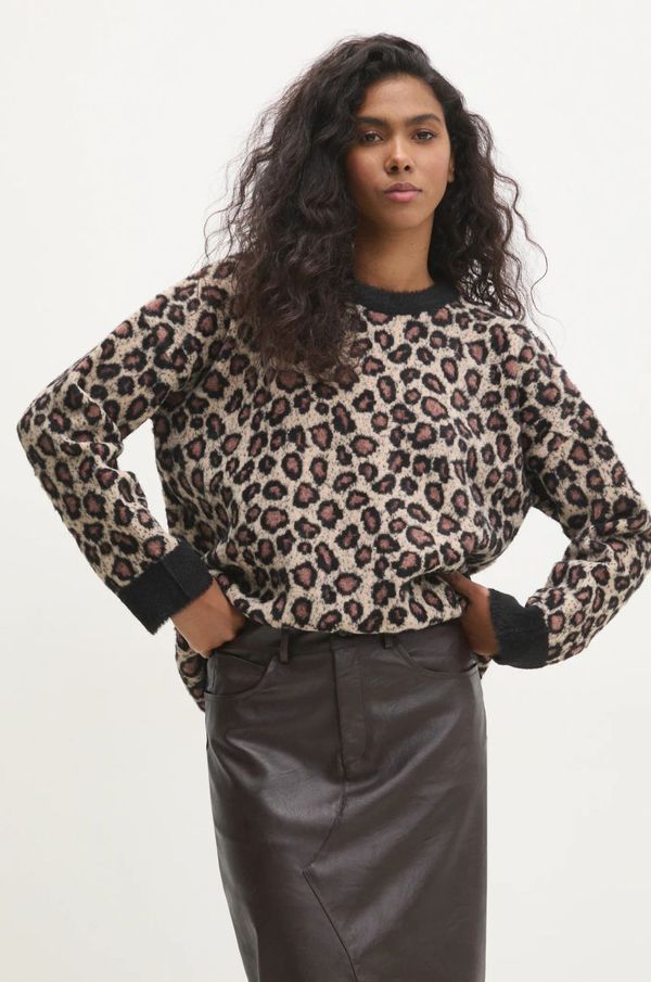 Answear Lab Pulover Answear Lab za žene, boja: smeđa