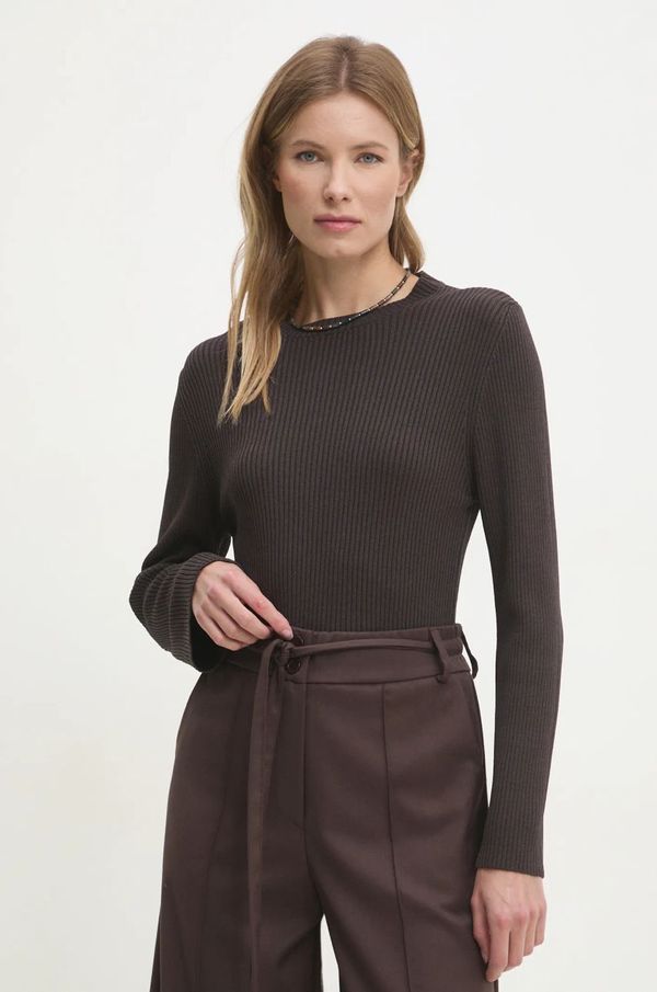 Answear Lab Pulover Answear Lab za žene, boja: smeđa, lagani