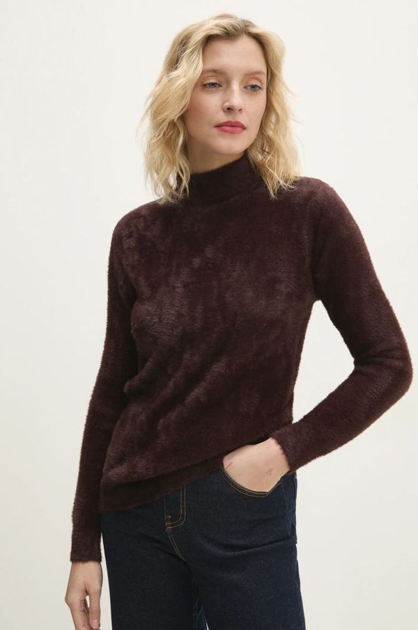 Answear Lab Pulover Answear Lab za žene, boja: smeđa, lagani