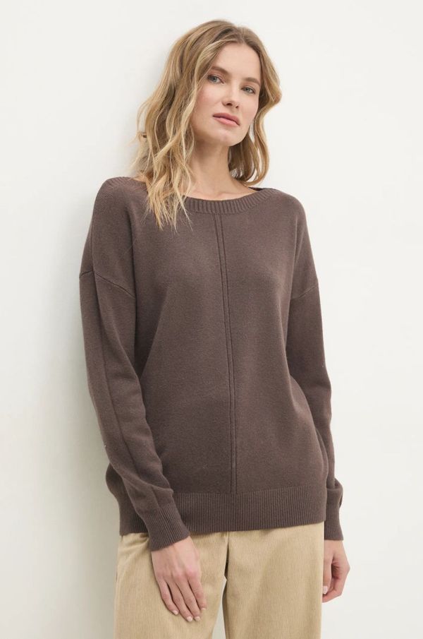Answear Lab Pulover Answear Lab za žene, boja: smeđa, lagani