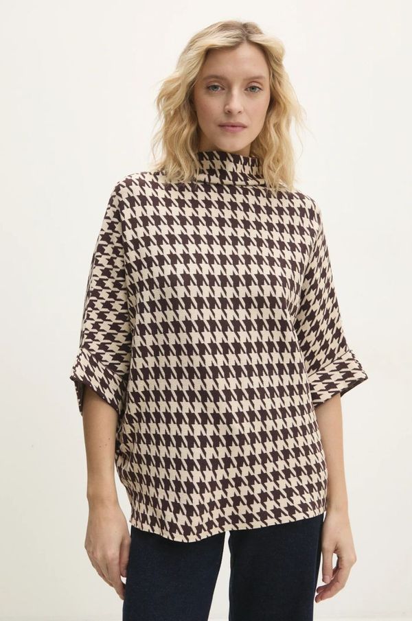 Answear Lab Pulover Answear Lab za žene, boja: smeđa, lagani, s poludolčevitom