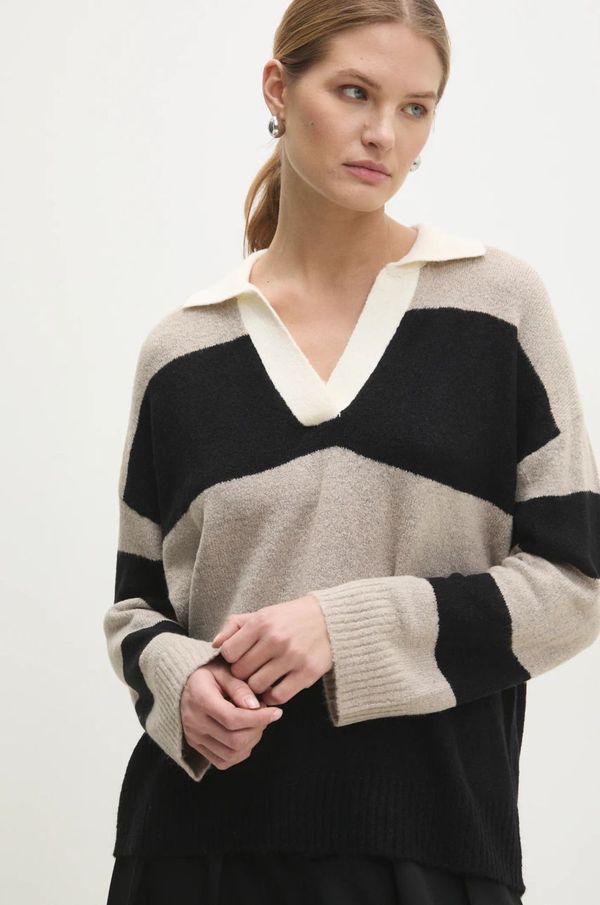 Answear Lab Pulover Answear Lab za žene, boja: smeđa, lagani