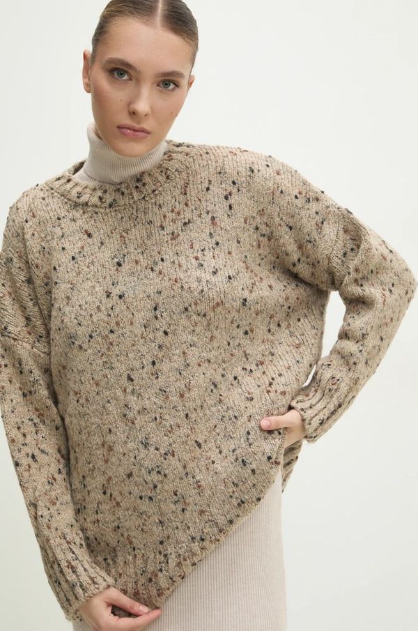 Answear Lab Pulover Answear Lab za žene, boja: smeđa, topli